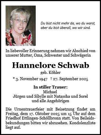 Hannelore Schwab