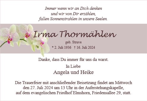 Irma Thormählen