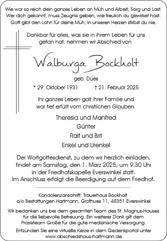 Walburga Bockholt