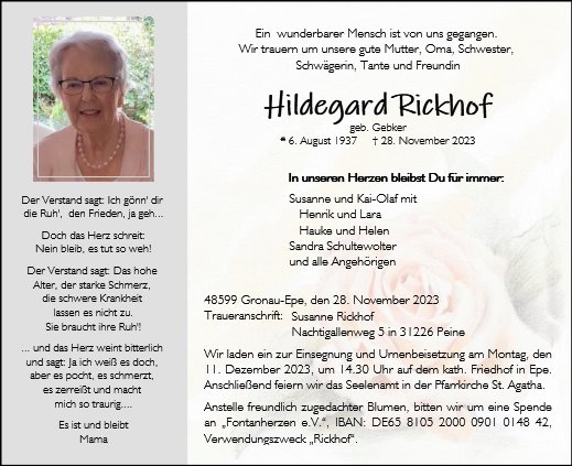 Hildegard Rickhof