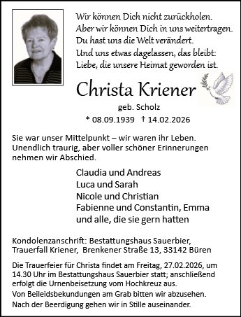 Christa Kriener
