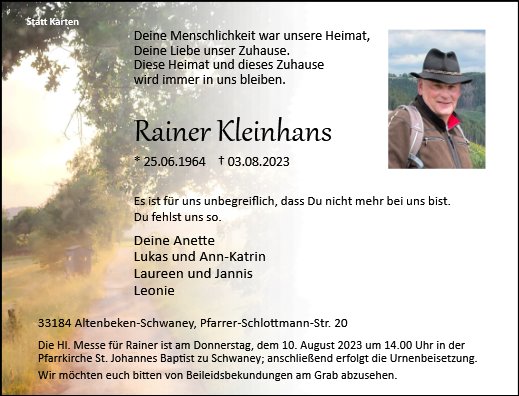 Rainer Kleinhans