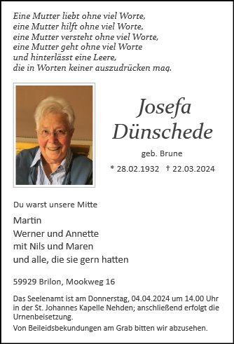 Josefa Dünschede