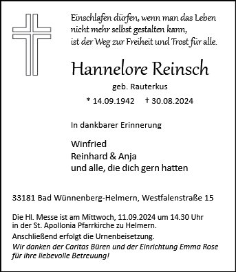 Hannelore Reinsch