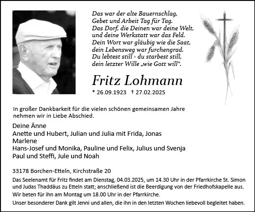 Fritz Lohmann