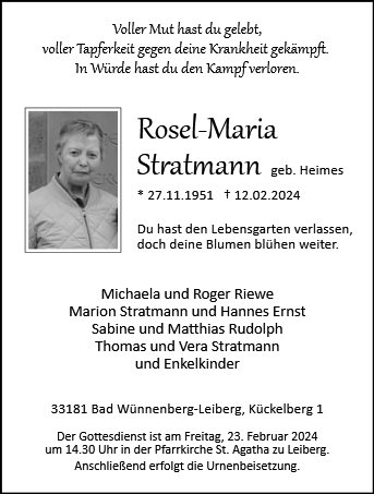 Rosel-Maria Stratmann