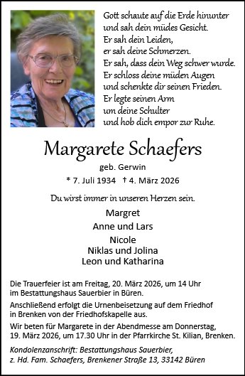Margarete Schaefers