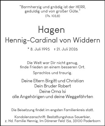 Hagen Hennig-Cardinal von Widdern
