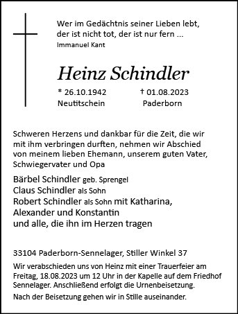 Heinz Schindler