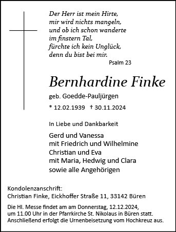 Bernhardine Finke