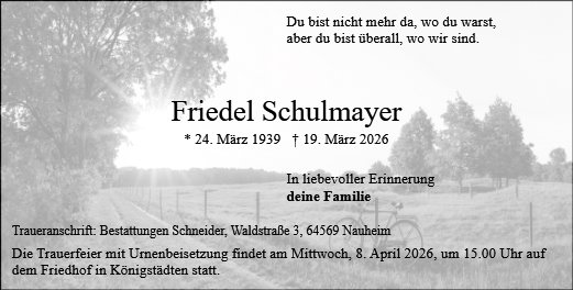 Friedel Schulmayer