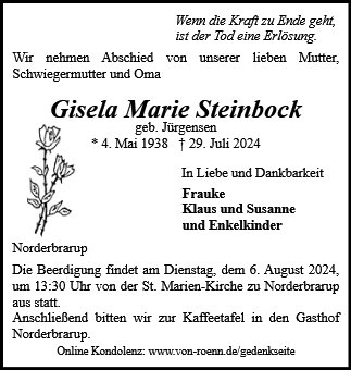 Gisela Marie Steinbock