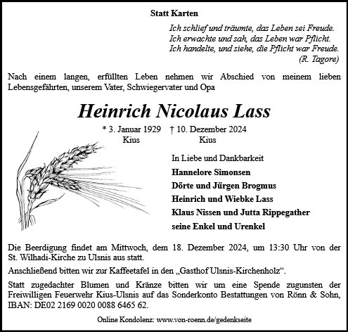 Heinrich Nicolaus Lass