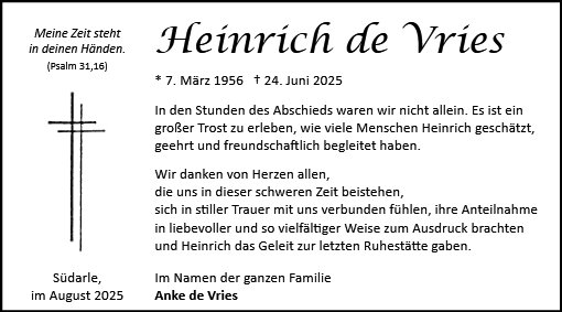 Heinrich de Vries