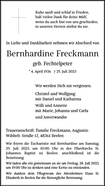 Bernhardine Freckmann