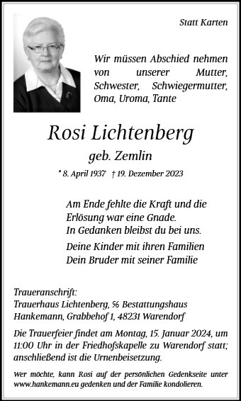 Rosemarie Lichtenberg