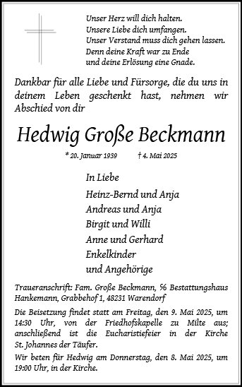 Hedwig Große Beckmann