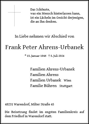 Frank Peter Ahrens-Urbanek