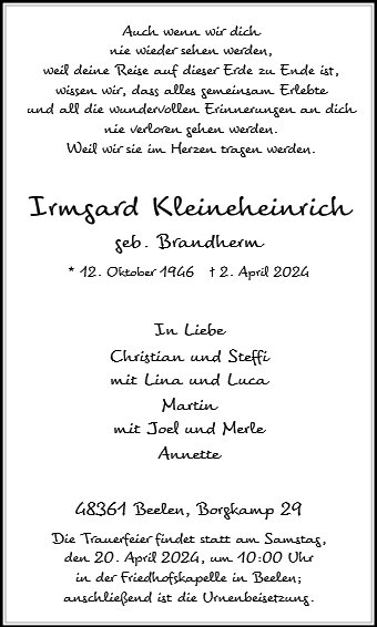 Irmgard Kleineheinrich
