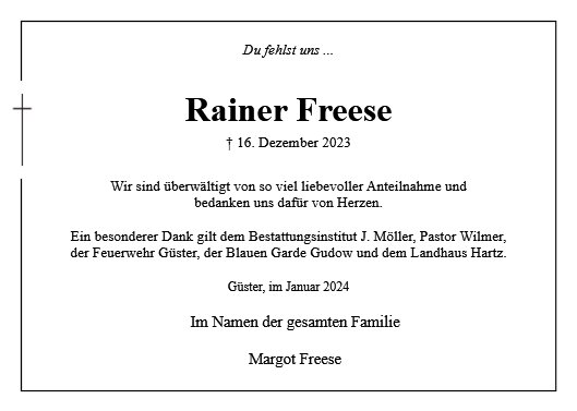 Rainer Freese
