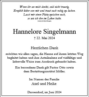 Hannelore Singelmann