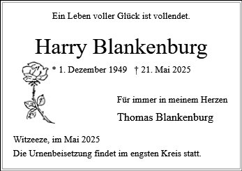 Harry Blankenburg
