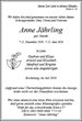 Traueranzeige von Jährling, Anne