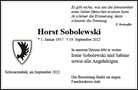 Traueranzeige von Sobolewski, Horst