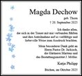 Traueranzeige von Dechow, Magda