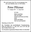 Traueranzeige von Pfitzner, Peter