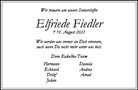 Traueranzeige von Fiedler, Elfriede