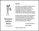 Traueranzeige von Heins, Hermann-Günther