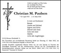 Traueranzeige von Paulsen, Christian