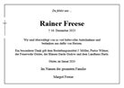 Traueranzeige von Freese, Rainer