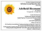 Traueranzeige von Heymann, Adelheid