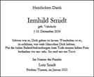 Traueranzeige von Smidt, Irmhild