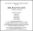 Traueranzeige von Goy, Ralf