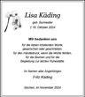 Traueranzeige von Käding, Lisa