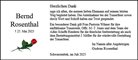 Traueranzeige von Rosenthal, Bernd