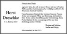 Traueranzeige von Dreschke, Horst