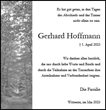 Traueranzeige von Hoffmann, Gerhard