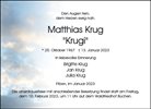Traueranzeige von Krug, Matthias