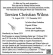 Traueranzeige von Wilms, Torsten
