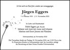 Traueranzeige von Eggers, Jürgen