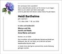 Traueranzeige von Barthelme, Heidrun