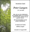 Traueranzeige von Langen, Peter