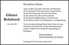 Traueranzeige von Rohrbach, Günter