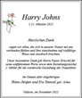Traueranzeige von Johns, Harry