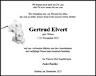 Traueranzeige von Elvert, Gertrud