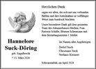 Traueranzeige von Suck-Döring, Hannelore